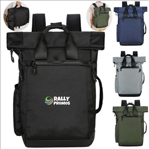 15.6 Inch Laptop Backpack Roll Top School Bag
